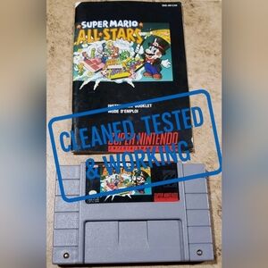 Super Mario All-Stars Super Nintendo SNES 1993 With Manual Tested & Working